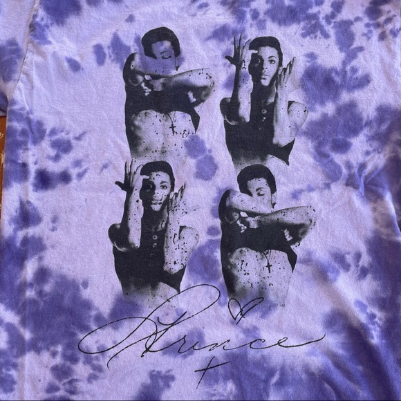 SOLD——PRINCE Purple Tie Dye Music Graphic Tee - Picture 2 of 5